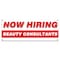 Signmission Now Hiring Beauty Consultants Banner Apply Inside Accepting Application Single Sided B-30203 - alternate 1